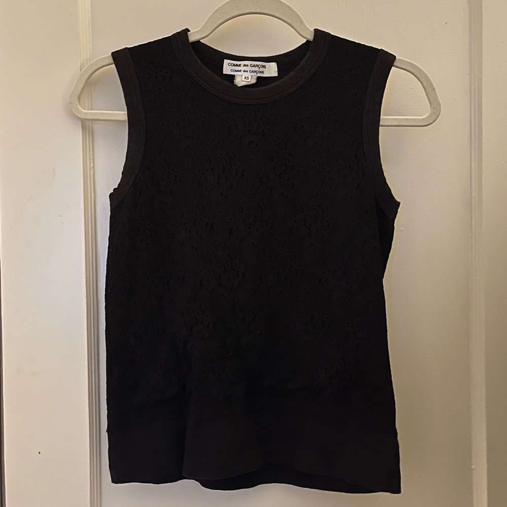 CDG Vintage Black Lace Tank